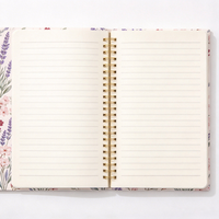 Carnet à spirale floral aquarelle, couverture rigide, journal personnalisé imprimé pour écrire et prendre des notes