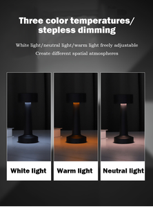 Nhà Hàng Hiện Đại Không Dây Sạc Cơ Sở <span class=keywords><strong>LED</strong></span> Hợp Kim Nhôm Có Thể Sạc Lại Bàn Đèn Cảm Ứng Mờ Kim Loại Bảng Sạc Trạm - Product Image 6