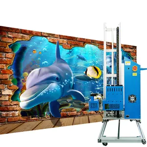 Baishixin CMYK Digital Canvas Art Direct Image Printing Machine Price 3D Wallpapers Automatic Vertical Wall Printer