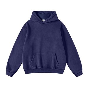 Sweat-shirt à capuche zippé pour homme, coupe classique, couleur unie, effet délavé, design brodé 3D, collection automne - Product Image 1