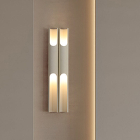 Applique murale finition blanc aspect plâtre, lampes murales personnalisées, éclairage mural moderne, luminaire LED minimaliste