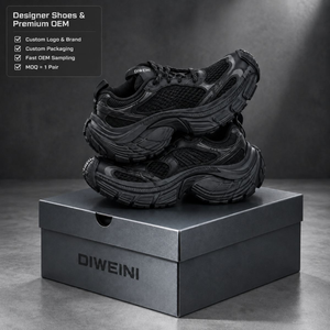 Zapatillas de Lujo de Diseñador para Hombre y Mujer, de Alta Calidad, Triple Negro, Malla Transpirable, para Caminar, Estilo Deportivo, Nuevas - Product Image 1