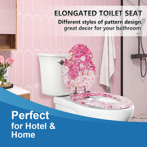 <span class=keywords><strong>Asientos</strong></span> sanitarios de madera moldeada OEM ODM de 18,5 pulgadas <span class=keywords><strong>para</strong></span> baño, cubierta de asiento de inodoro de madera en forma de U americana clásica de liberación rápida - Product Image 4