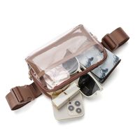 Sac banane unisexe vintage approuvé pour les stades, transparent, étanche, avec fermeture éclair, réglable, pour concerts, sports, voyages, randonnée, course à pied