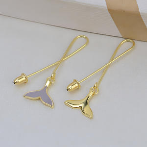 S925 Silver <b>Star</b> <b>Moon</b> Earpin Long Tassel Earstring Pearl <b>Earrings</b> DIY Jewelry Accessories 907 Tray Trendy Copper Main Material - Product Image 4