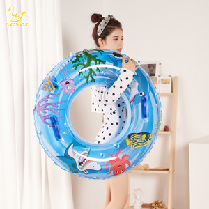 Bouée de natation gonflable pour enfants, avec doubles poignées, design monde sous-marin, matériau PVC, forme ronde, LCE2021-3 - Product Image 2