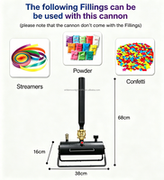 Nouvelle machine à confettis électronique noire améliorée, lanceur de paillettes colorées et de serpentins pour fête de révélation du sexe