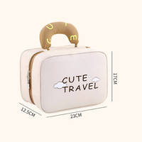 Trousse de Toilette Mignonne Chat de Dessin Animé, Grande Trousse de Voyage pour Cosmétiques avec Multiples Compartiments en Maille, Pochette de Lavage Suspendue et Portable