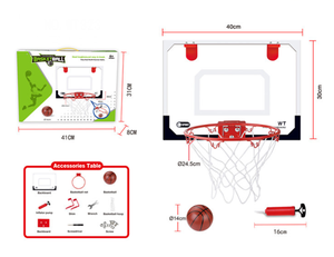 ชุดห่วงบาสเก็ตบอลพลาสติกขนาดเล็กสำหรับติดประตู เกมสนุกสำหรับเด็ก เล่นได้ทั้งในบ้านและนอกบ้าน - Product Image 5