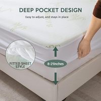 Drap housse en viscose de bambou respirant et rafraîchissant certifié Oeko-tex 100 Protège-matelas imperméable