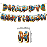 Décorations de gâteau en papier, ballons et spirales sur le thème du film Chien détective pour anniversaire de garçon, personnalisables en couleur, taille et modèle