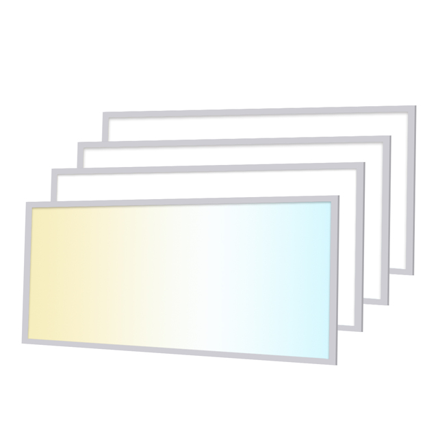 ETL Certified 1*4 2*2 2*4FT Commercial Back-lit LED Panel Lighting 5Power 5CCT Tunable Modern Industrial Square Aluminum Design