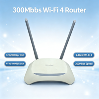 Routeur sans fil TL-WR842N N300 2,4 GHz 300 Mbps, 2 antennes, 1 port WAN, 4 ports LAN, routeur Ethernet rapide 100 Mbps avec fonction WDS Bridge pour la maison et le SOHO