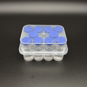 3ml 시린 병 상자 애완동물 백신 뚜껑 포함 플라스틱 상자 10개 투명 포장 - Product Image 1