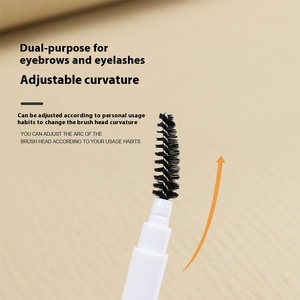 Tragbare Double Ended Eyeliner Wimpern zange Pinsel Ultra dünne abgewinkelte Eyeliner Augenbrauen Wimpern Make-up Pinsel Großhandel Kosmetik - Product Image 2