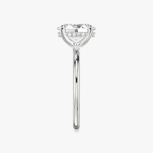Bague de fiançailles élégante en moissanite avec halo caché, en argent, pour femme, bijoux de luxe, cadeau de mariage - Product Image 1
