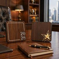 Plaque personnalisée en bois de noyer de 8 pouces avec emblème métallique 3D, récompense d'entreprise haut de gamme avec impression UV HD