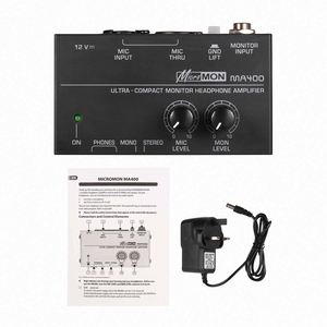 Ultra Compact Monitor Earphone Amplifier Amp With <b>XLR</b> <b>Microphone</b> Input 6.35mm Monitor Input 6.35mm & 3.5mm Headphone - Product Image 4