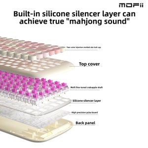 Teclado mecánico retroiluminado RGB <span class=keywords><strong>de</strong></span> 87 teclas <span class=keywords><strong>de</strong></span> alta estética <span class=keywords><strong>de</strong></span> fábrica Mofii, nuevo teclado <span class=keywords><strong>de</strong></span> ordenador para ordenador portátil, gran oferta, Candy M - Product Image 5