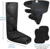 Luftdruck-Massagegerät für Waden und Beine mit Vibration, Shiatsu und Knetfunktion für Durchblutung und Entspannung mit Wärmefunktion