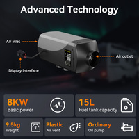 Nouveau chauffage au diesel GOUKU 12V 2KW avec thermostat LCD, chauffage de stationnement pour camping-car, bus, remorque, bateau, double silencieux