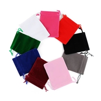 Sacs cadeaux en velours anti-poussière pour bijoux avec cordon de serrage, emballage de bijoux, pochettes à bijoux, sacs anti-poussière en gros