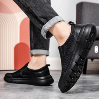 Nouvelles chaussures décontractées pour hommes grande taille, respirantes, à lacets, antistatiques, pour la marche en extérieur