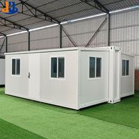 Maison conteneur modulaire préfabriquée extensible en promotion avec cuisine, espaces de bureau extérieur, structure en acier pour chantier de construction