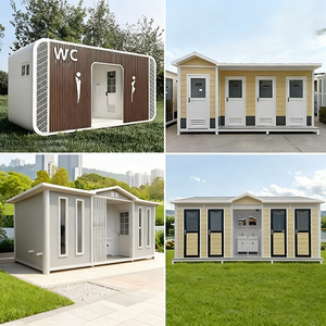 ポータブル耐久性のある環境に優しいトイレ駐車場アップルキャビンモダン屋外公共モバイルシャワー - Product Image 3