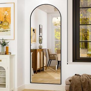 Vendita calda all'ingrosso <span class=keywords><strong>specchio</strong></span> per decorazione da pavimento a lunghezza intera <span class=keywords><strong>grande</strong></span> moderna con struttura in alluminio nero <span class=keywords><strong>specchio</strong></span> ad arco - Product Image 5