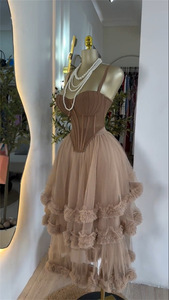 GX8850 moda 2025 estate abbigliamento Street Wear venditore senza maniche corsetto irregolare Top e torta arricciata Maxi Set <span class=keywords><strong>2</strong></span> pezzi - Product Image 4