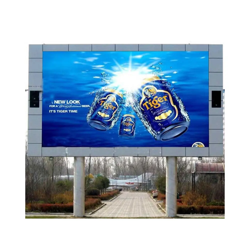 P5 P10 10 Pixel Pitch Rgb Publicidade exterior Led Display Panel Super Brilhante 10000 Lente 4M x 3M 5M x 3M Led Billboard Tela