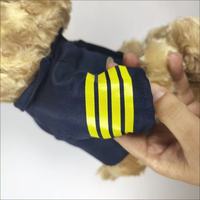 Boneka Beruang Teddy Pilot Custom, Boneka Kapten Pesawat Lucu, Hadiah Mainan Hewan Terbaik untuk Anak-Anak, Isian Kapas PP, Boneka Beruang Plush