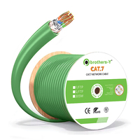 Câble de transmission rapide Cat7 23AWG en cuivre/CCA, câble réseau FFTP/SFTP Cat7, 4 paires, 305 m par rouleau, câble Ethernet Cat7