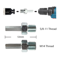 Adaptador de brocas de núcleo de diamante DEYI Rosca macho M14 a conexión de vástago hexagonal 3/8