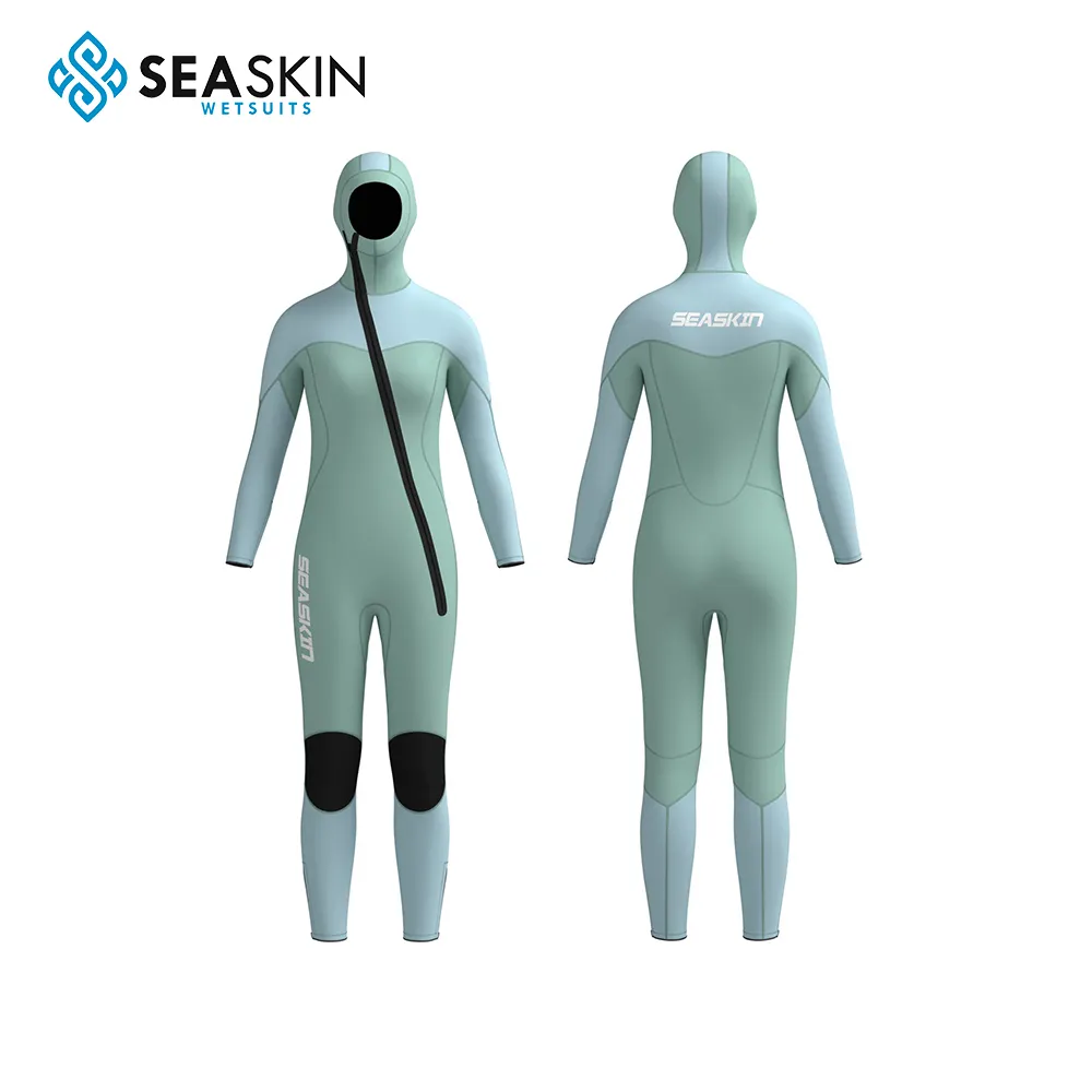 Seaskin Womens 2Mm Lange Mouw Wetsuit Voor Duiken Capuchon