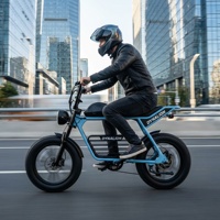 Vélo électrique rétro Scrambler à pneus larges avec frein à disque hydraulique, vélo motorisé haute vitesse pour l'aventure urbaine