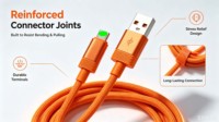 Kabel Data Android V8 XF-632L L ke USB Pengisian Cepat 120W untuk Ponsel, Komputer, Tablet, Konduktor Tembaga Murni - Best Seller