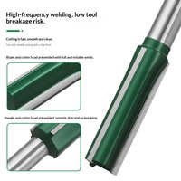 Fresa de cuchilla recta de tres hojas con vástago de 1/4, verde, para máquina de fresado, con filo de corte y base plana