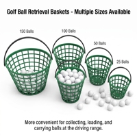 Panier ramasse-balles de golf en maille de nylon, multi-capacités, personnalisable avec logo, prêt à l'emploi transfrontalier, nouveau modèle 2026