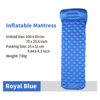 Matelas gonflable pour le camping en plein air, coussin de couchage, oreillers, tapis pneumatique ultraléger, pompe de gonflage intégrée, 4 saisons, pliage facile