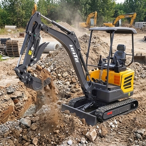 Mini-excavatrice de 2 tonnes pour usage agricole, excavatrice compacte sur chenilles de 1 tonne pour travaux de terrassement, d'aménagement paysager et de desserrage du sol en serre - Product Image 5