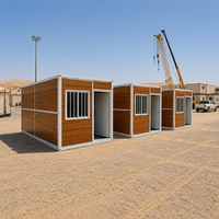 Maison conteneur pliable de 20 pieds, assemblage rapide, bâtiment préfabriqué, bureau de chantier, dortoir pour travailleurs, hébergement pour camp minier