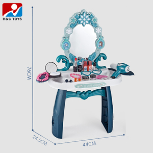 ชุดของเล่นเสริมความงามแบบแฟชั่นสำหรับเด็กหญิงโต๊ะเครื่องแป้งพร้อมไฟดนตรีของเล่นโต๊ะแต่งหน้าพลาสติกสำหรับนักร้องตัวน้อย - Product Image 4