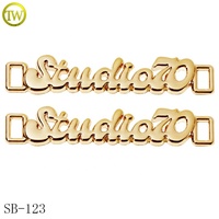 Traje de baño impermeable conector de metal dorado hardware nombre personalizado accesorio de Bikini correas ajustables hebilla sujetadores para ropa de playa