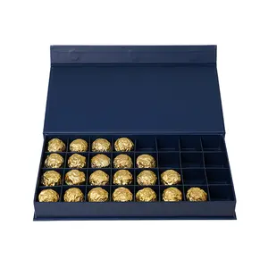 Boîte de luxe personnalisée pour chocolat 32 pièces coffret cadeau en chocolat boîte d'emballage idées d'emballage vente en gros