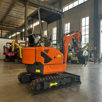 Mini-excavatrice 2T pour pompe hydraulique et moteur, pelle sur chenilles 2000 kg, cabine, CE ISO EPA EURO5, livraison rapide
