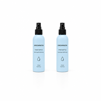 Bouteille noire en HDPE de 175 ml de qualité supérieure avec atomiseur noir pour salon de coiffure, flacon pulvérisateur en plastique à fine brume, emballage cosmétique vide
