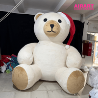 Ours en peluche géant de Noël 3M pour la décoration des fêtes et l'affichage en centre commercial