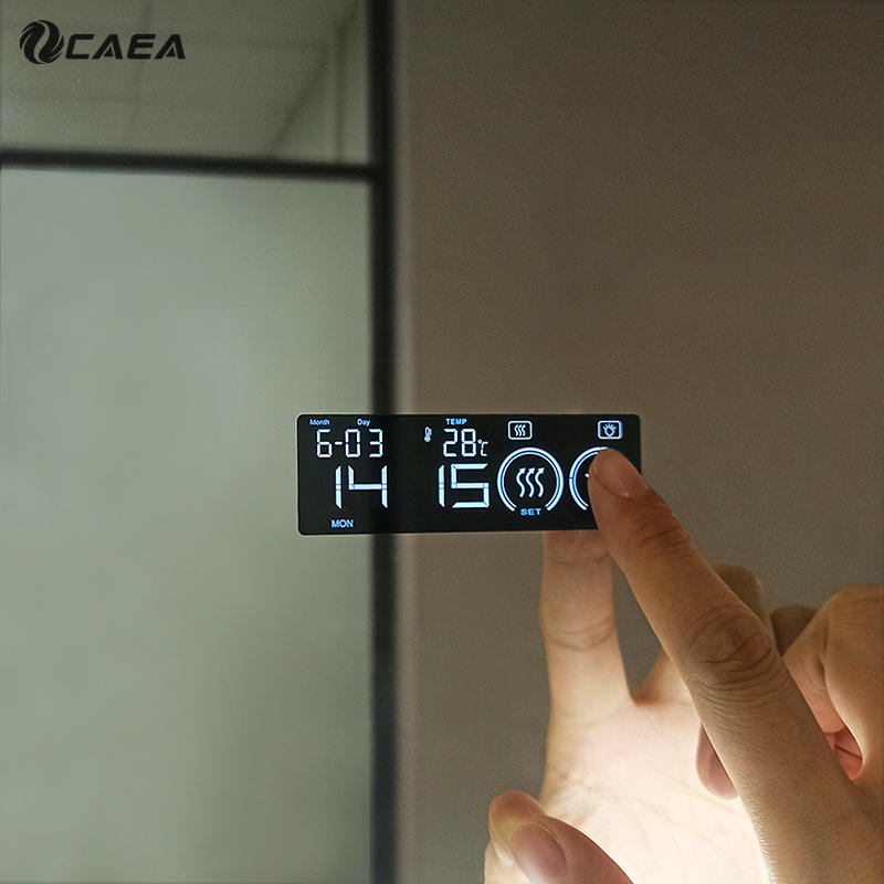 Dual-Color Temperature Smart Mirror Time Temperature Date Display Touchscreen Defogging Sensor Switch Inductive Switches Product